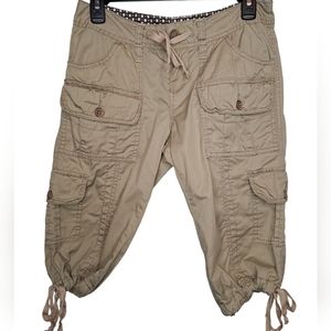 UnionBay Tan Khaki Beige Women's Drawstring Cargo Style Shorts Size 3